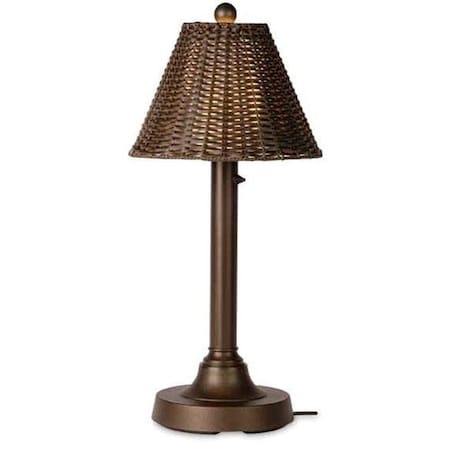 Patio Living Patio Living 17227 Bronze 30 inch Table Lamp-Walnut Shade 17227